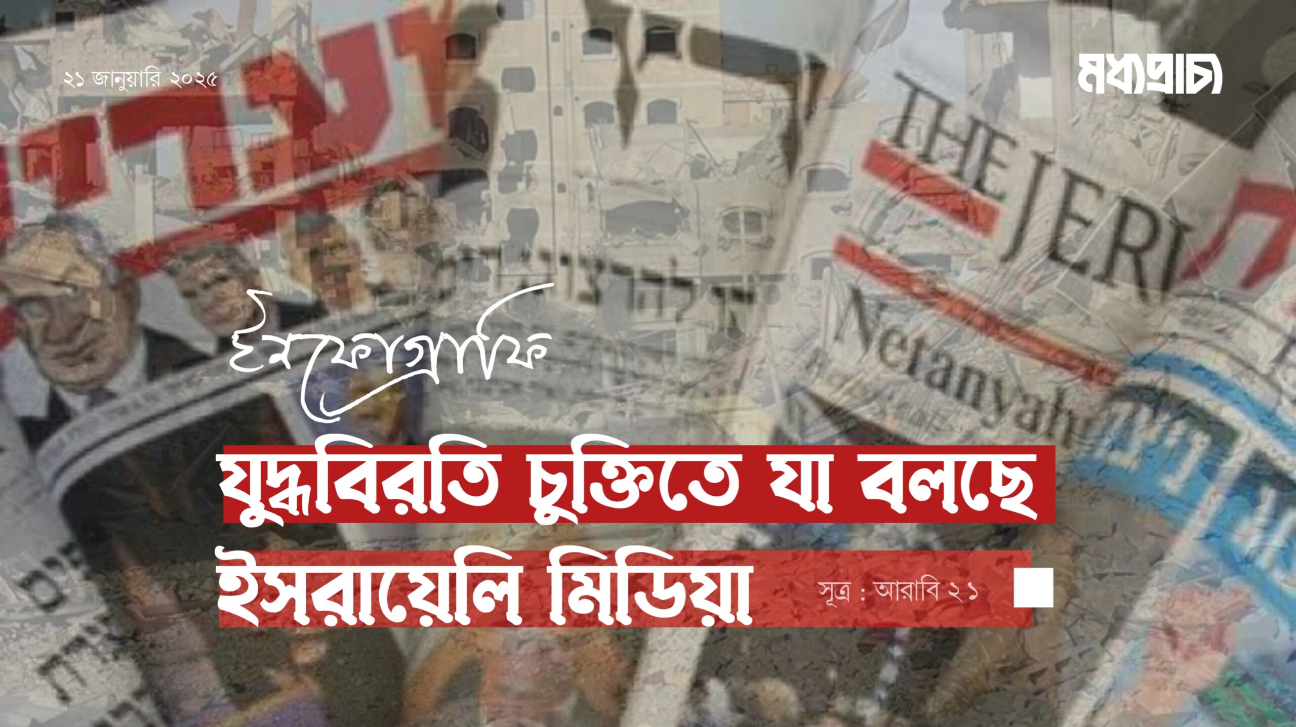 যুদ্ধবিরতি চুক্তিতে যা বলছে ইসরায়েলি মিডিয়া / ইনফোগ্রাফি