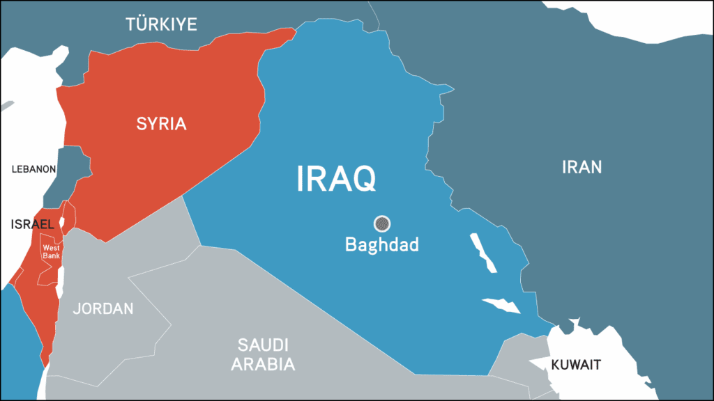ইরাকের মানচিত্র । ছবি : সংগৃহীত